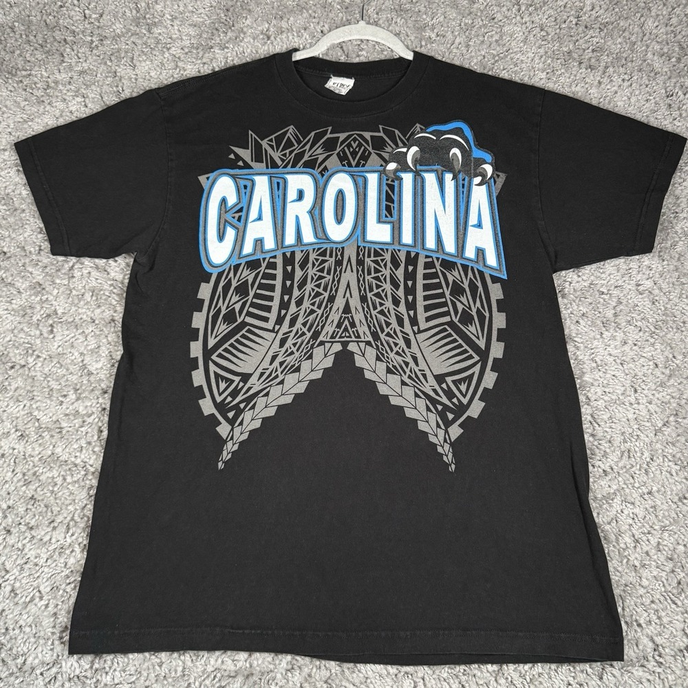 Vintage Carolina Panthers Keep Pounding T-Shirt Men's XL Black Shaka Active NFL